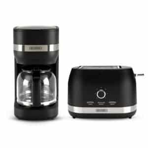 Elements Ontbijtset– Koffiezetapparaat & Broodrooster – Zwart