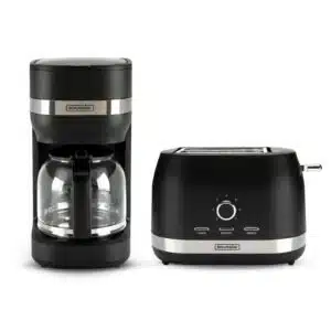 Elements Ontbijtset– Koffiezetapparaat & Broodrooster – Zwart