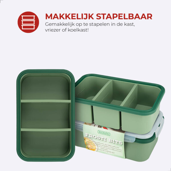 Frosti Bits – 3 x 425ml Voordeelset – 3 Stuks Siliconen Meal Prep Bakjes – BPA-vrij