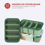 Frosti Bits – 4 x 300ml Voordeelset – 3 Stuks Siliconen Meal Prep Bakjes – BPA-vrij