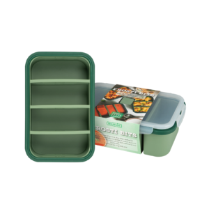 Frosti Bits – 4 x 300ml Voordeelset – 2 Stuks Siliconen Meal Prep Bakjes – BPA-vrij