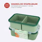 Frosti Bits – 2 x 650ml Voordeelset – 2 Stuks Siliconen Meal Prep Bakjes – BPA-vrij