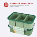 Frosti Bits – 3 x 425ml Voordeelset – 2 Stuks Siliconen Meal Prep Bakjes – BPA-vrij