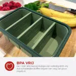 Frosti Bits – 6 x 200ml Voordeelset – 2 Stuks Siliconen Meal Prep Bakjes – BPA-vrij