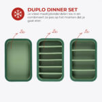 Frosti Bits – Duplo Dinner set – 5 Stuks Siliconen Meal Prep Bakjes – BPA-vrij