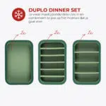Frosti Bits – Duplo Dinner set – 5 Stuks Siliconen Meal Prep Bakjes – BPA-vrij