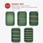Frosti Bits – Familie set – 5 Stuks Siliconen Meal Prep Bakjes – BPA-vrij