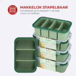 Frosti Bits – Familie set – 5 Stuks Siliconen Meal Prep Bakjes – BPA-vrij