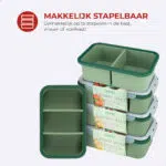 Frosti Bits – Meal Prep set – 5 Stuks Siliconen Meal Prep Bakjes – BPA-vrij