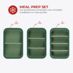 Frosti Bits – Meal Prep set – 5 Stuks Siliconen Meal Prep Bakjes – BPA-vrij