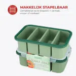 Frosti Bits – Ontbijt & Lunch Prep set – 2 Stuks Siliconen Meal Prep Bakjes – BPA-vrij