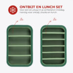 Frosti Bits – Ontbijt & Lunch Prep set – 2 Stuks Siliconen Meal Prep Bakjes – BPA-vrij