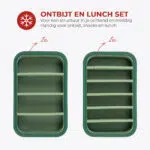 Frosti Bits – Ontbijt & Lunch Prep set – 2 Stuks Siliconen Meal Prep Bakjes – BPA-vrij