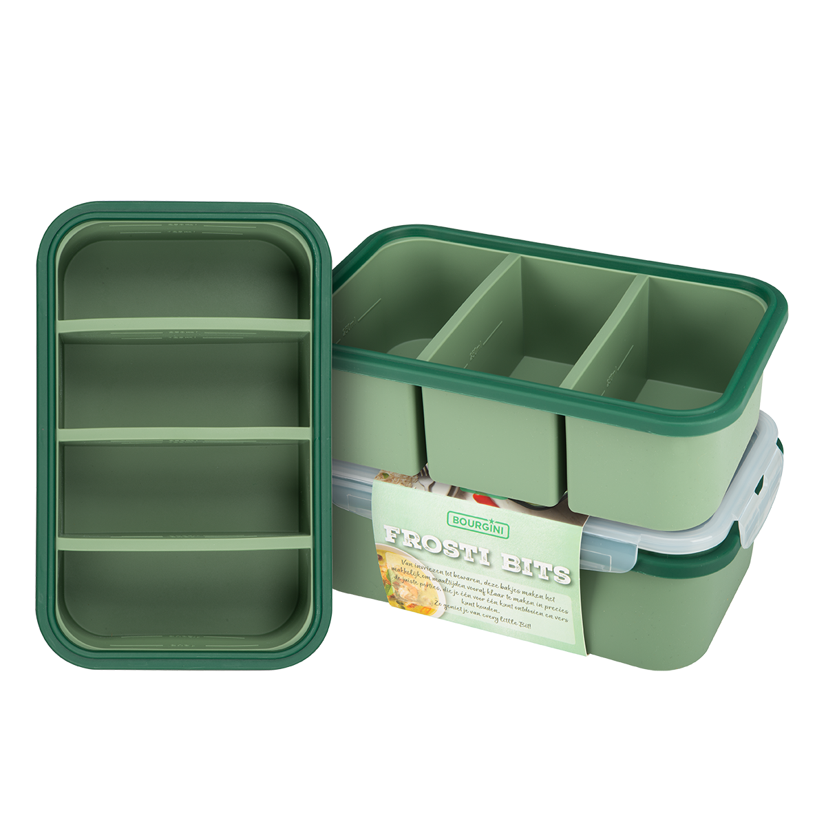 Frosti Bits - School & Work Prep Set - 3 Stuks Siliconen Meal Prep Bakjes - BPA-vrij